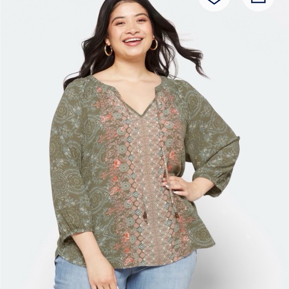 mason & belle Tops - Mason & Belle Caseey Blouson
Sleeve Top size 3X
